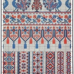 Сборник русских народных схем-узоров для вышивки крестом