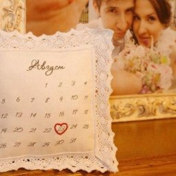 Как сшить подушечку для колец с датой свадьбы: мастер-класс