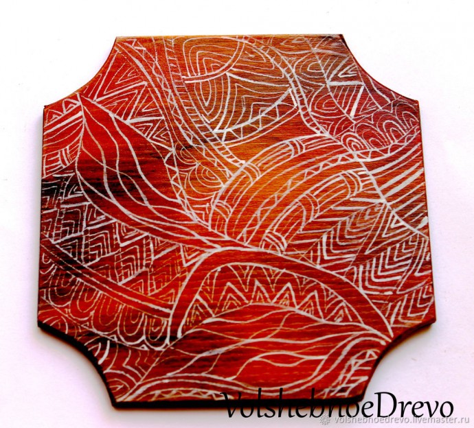 Расписываем подставки под горячее в этно-стиле