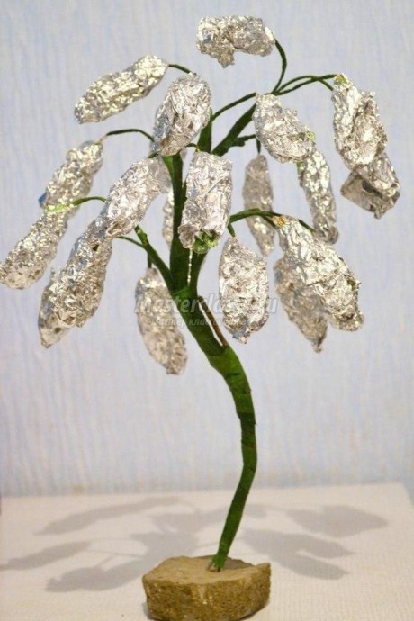 ​Нежная берёзка из бисера