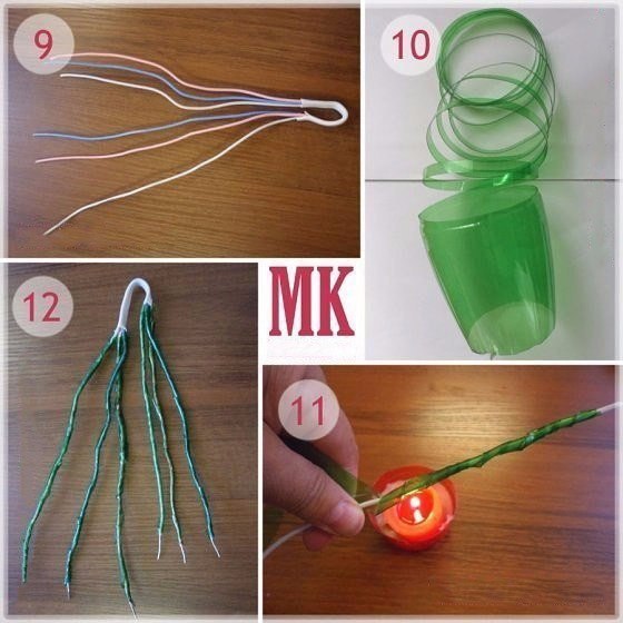 Васильки из пластиковых бутылок: мастер-класс