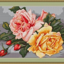 Вышиваем розы