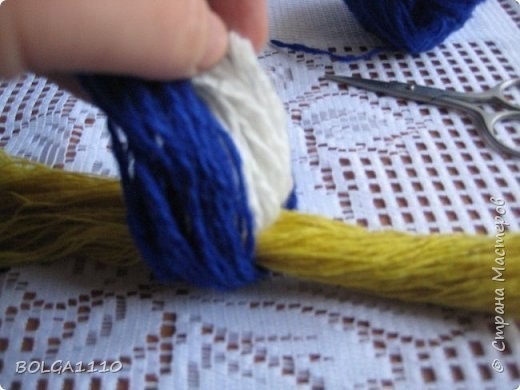 Забавная синичка из ниток Забавная синичка из ниток