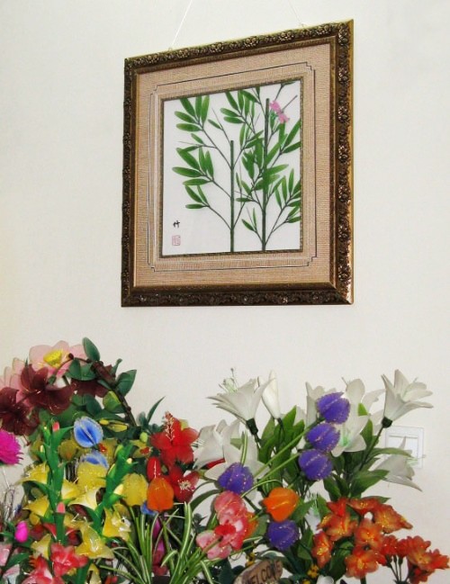 Декоративный бамбук из капрона: мастер-класс