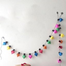 Фонарики из цветной бумаги