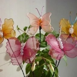 ​Капроновые бабочки для декора и для букета