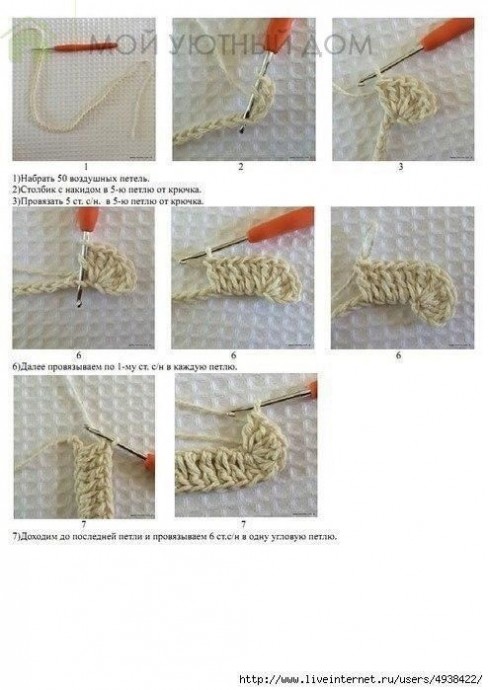 Коврик овальный крючком: мастер-класс