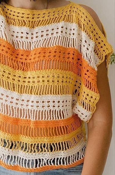 ​Легкая ажурная кофточка