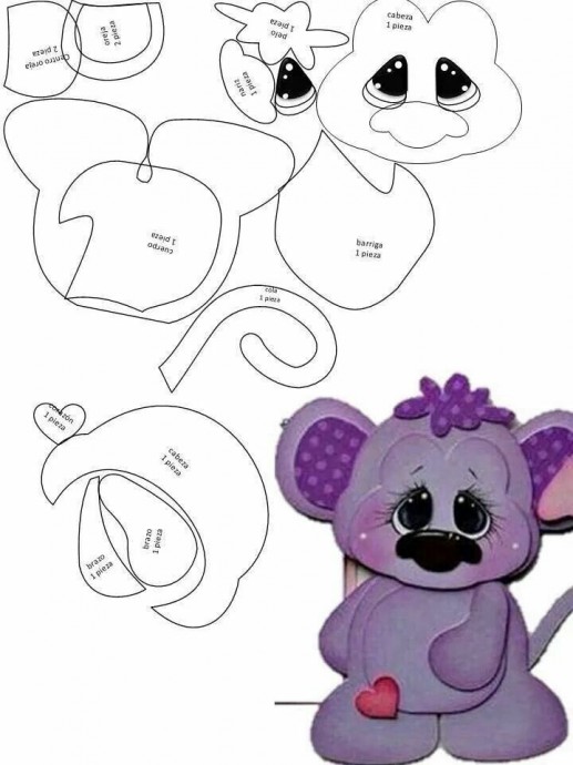 Шаблоны для фигурок для творчества с детьми