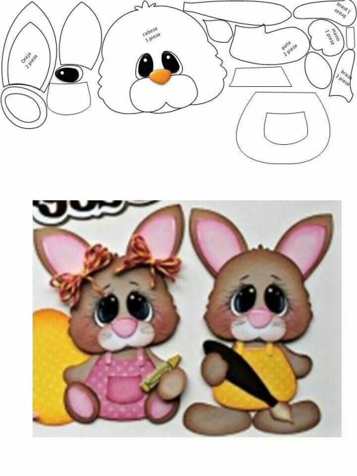 Шаблоны для фигурок для творчества с детьми