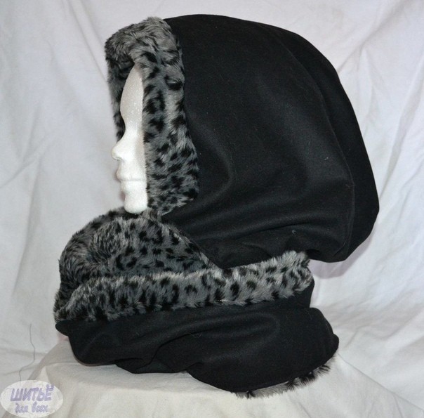 Шарф-хомут с капюшоном