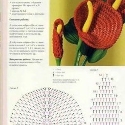 ​Вязаные цветы