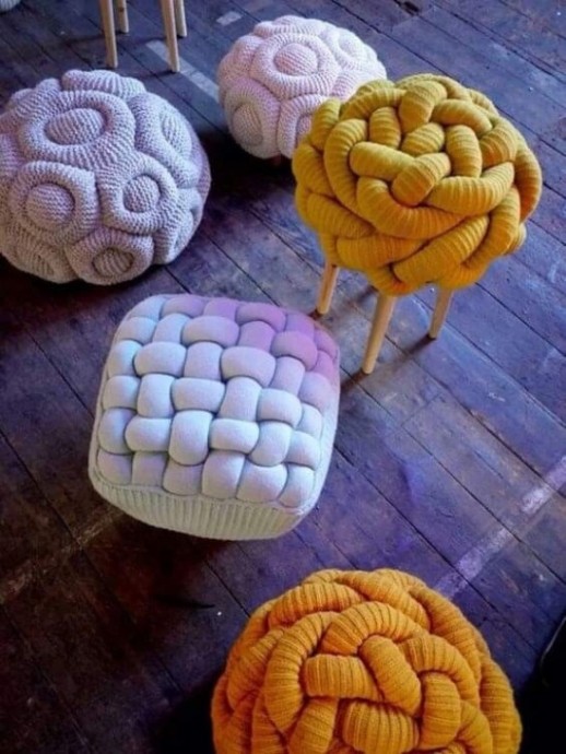 ​Вязаные идеи для мебели