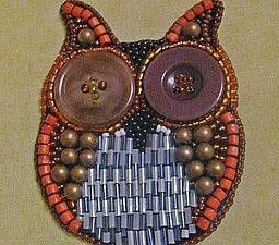 ​Брошка-совушка
