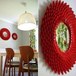 Декор из пластиковых ложек