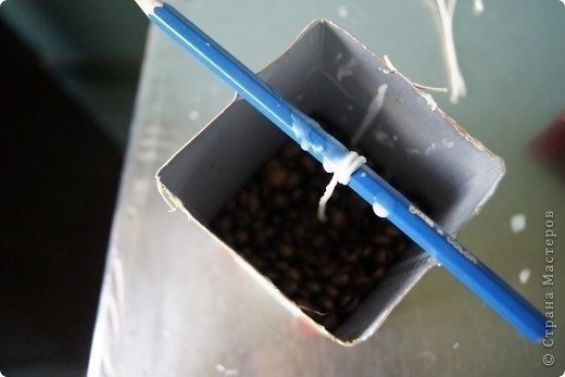 Кoфeйная свeчa cвoими pyками