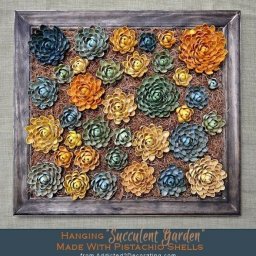 Цветы из скорлупы фисташек