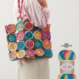 Вязаная сумка из колец