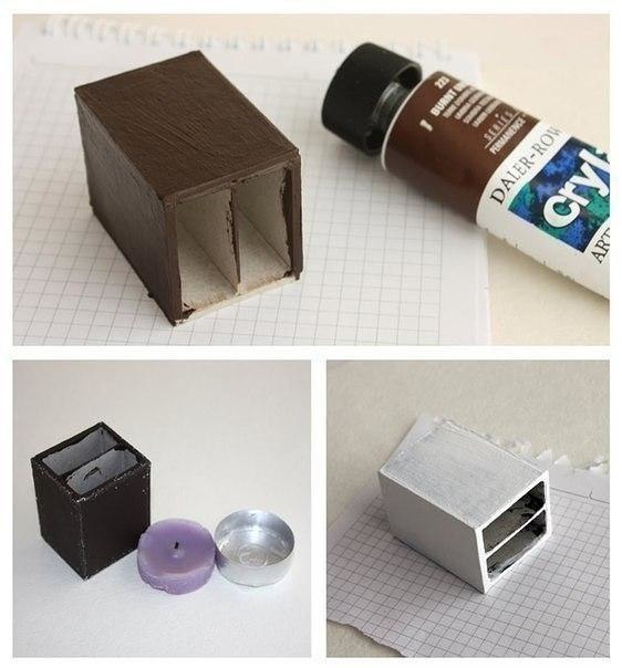 Маленький шебби-комодик из спичечных коробков