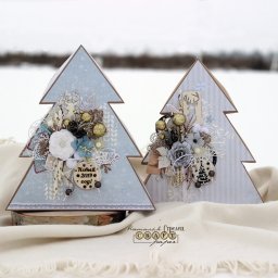 Новогодние коробочки в виде елочек