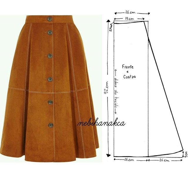 Простой крой расклешенной юбки