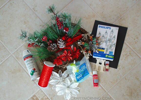 ​Рождественский венок-снеговик