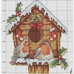 ​Красивая вышивка скворечника