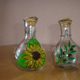 Роспись стеклянного кувшина: мастер-класс