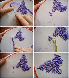 Мини мастер-классы и стежки по вышивке лентами