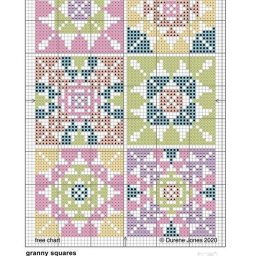 Вышиваем сэмплы с разноцветными орнаментами