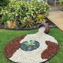 ​Идеи создания клумб с помощью камней