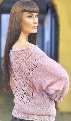 ​Пуловер с невероятно красивой спинкой