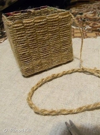 ​Органайзер с оплеткой джутовым шнуром