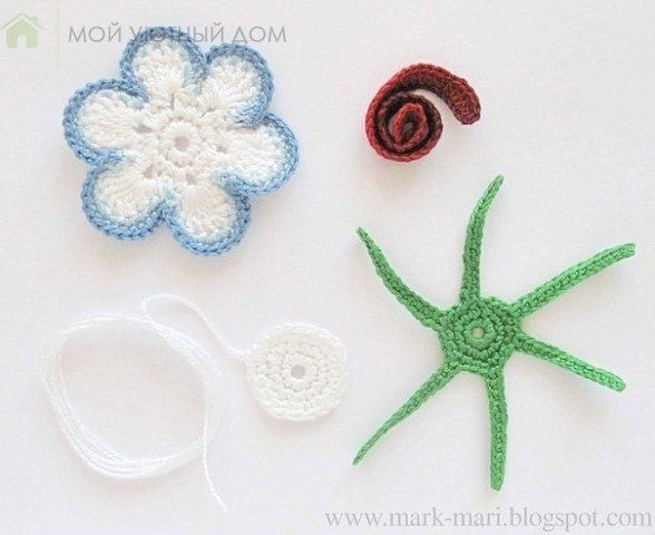 Цветок крючком