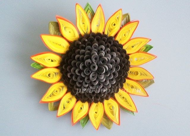 Квиллинг подсолнухи: мастер-класс