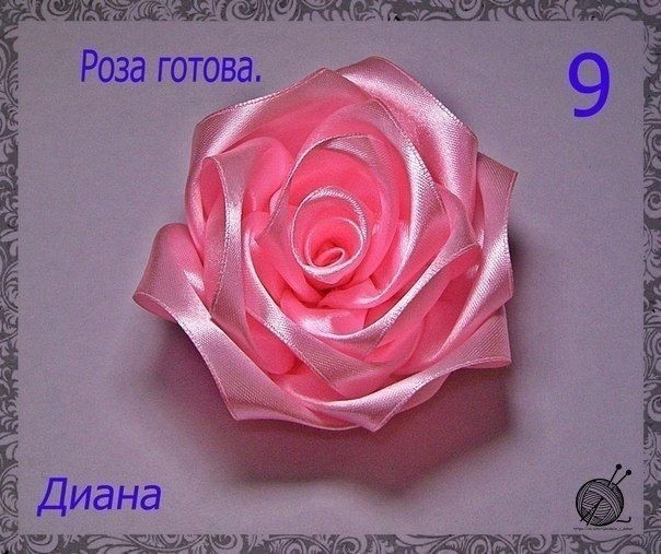 Розы из ленты