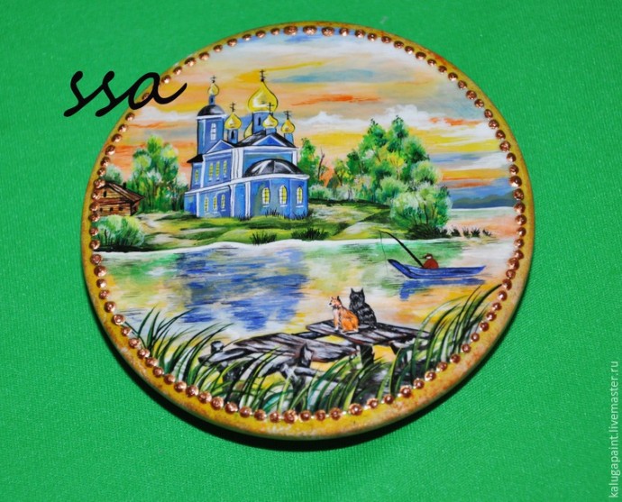 Расписываем шкатулочку с пейзажем и имитацией камня Расписываем шкатулочку с пейзажем и имитацией камня