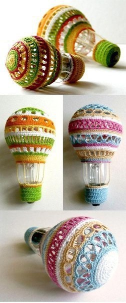 Ёлочные игрушки из лампочек