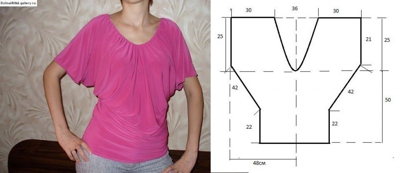 Трикотажный топ с выкройкой