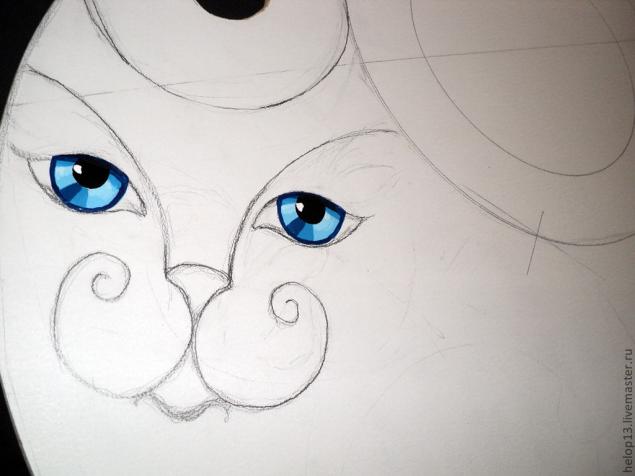 Большие часы "Синий Кот"