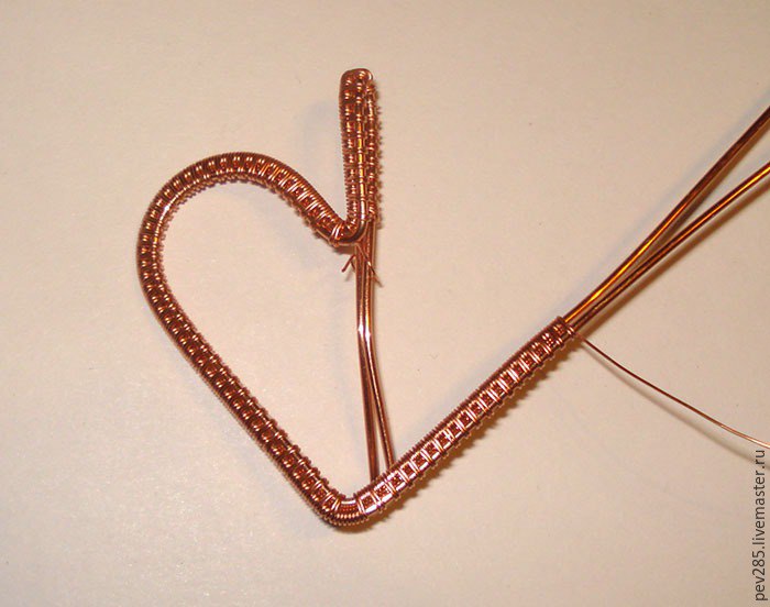 ​Делаем подвеску-сердечко из проволоки в технике Wire Wrap