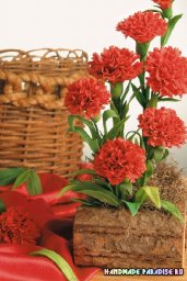 Гвоздика из холодного фарфора