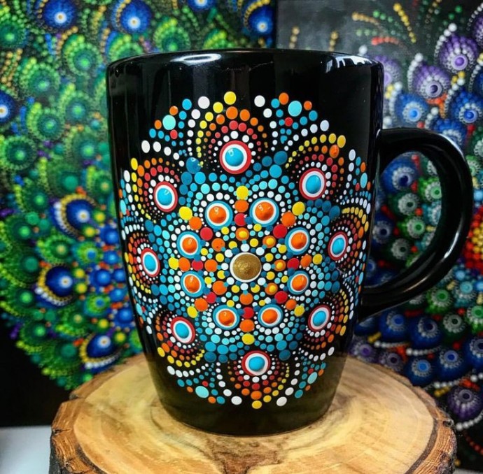 ​Идеи точечной росписи чашек