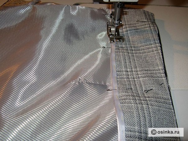 Обработка верхнего среза юбки обтачкой: мастер-класс