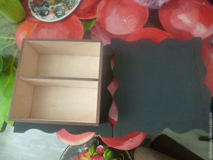 Роспись деревянной шкатулки под Жостово