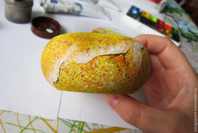 Расписываем шкатулочку с пейзажем и имитацией камня Расписываем шкатулочку с пейзажем и имитацией камня