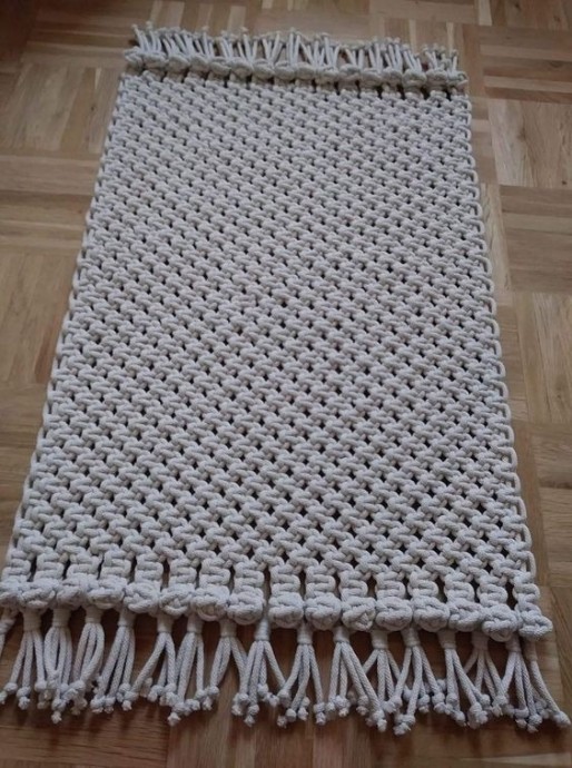 Коврики своими руками в технике макраме: идеи для воплощения