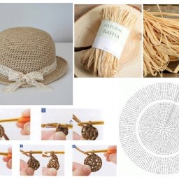 ​Летняя шляпка из рафии