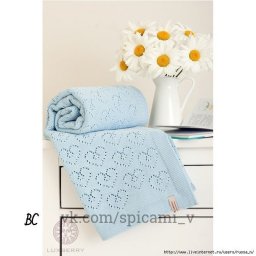 Плед спицами, полный любви