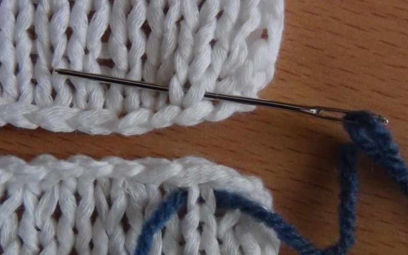 Способы соединения вязаных деталей